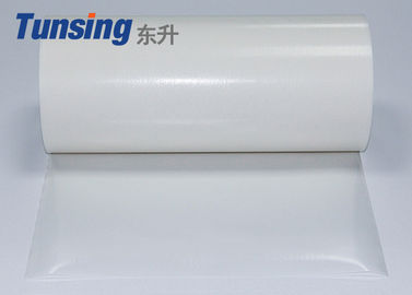 Dua Sisi 0.08mm 138 cm Transparan Polyurethane Hot Melt Glue Film untuk Lether ke Kulit / Kulit untuk Kain Ikatan